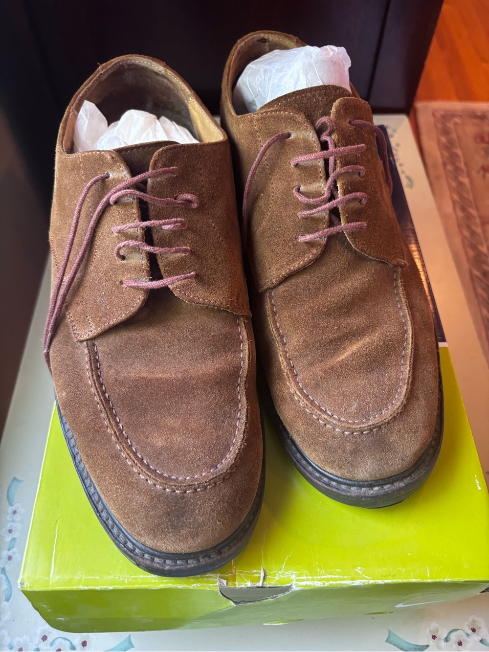 Banana Republic Brown Suede Derby Lace-Up Shoes